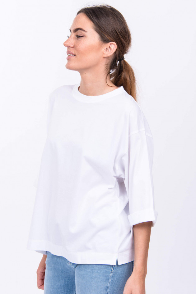 Allude Oversize Baumwollshirt in Weiß