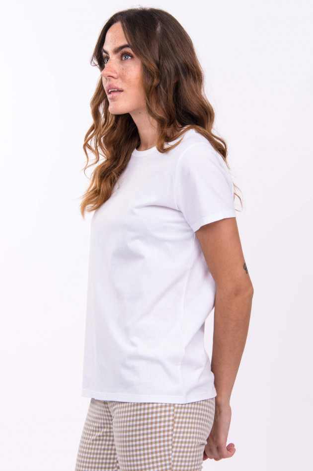 Allude Basic Baumwollshirt in Weiß