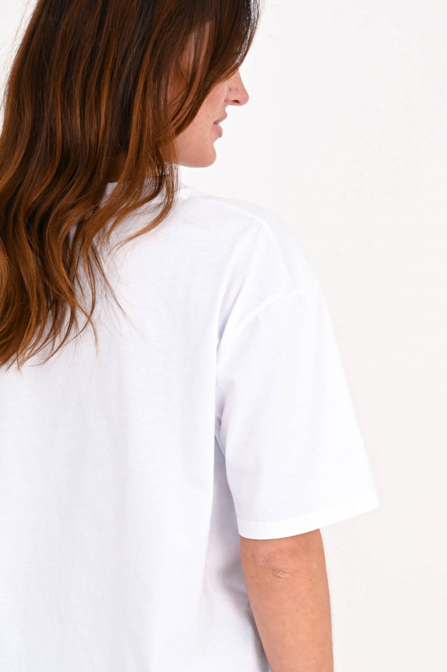 Allude T-Shirt aus 100% Baumwolle in Weiß