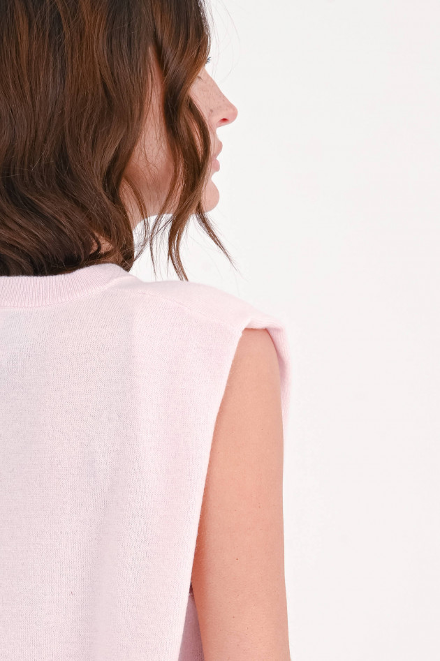 Allude Top mit überschnittener Schulter in Rosa
