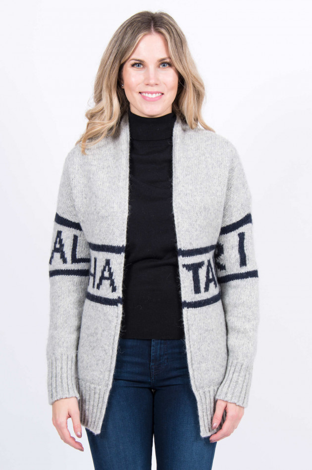 AlphaTauri Cardigan FELIM mit Schriftzug in Grau