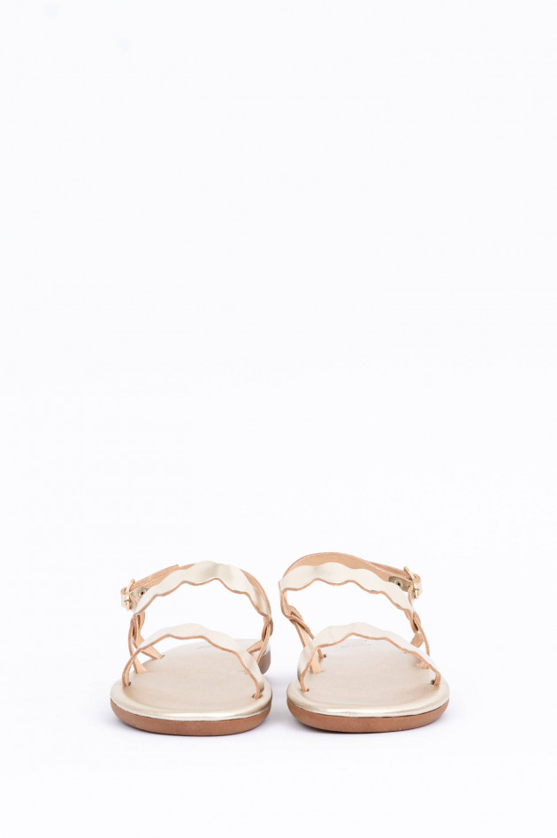 Ancient Greek Sandals Sandale AFROS in Platin