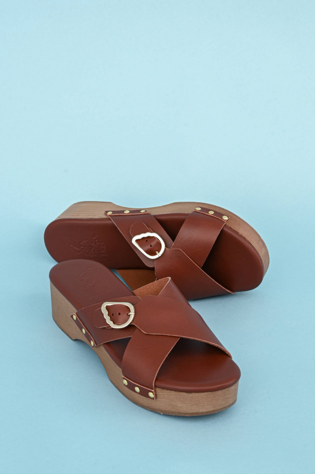 Ancient Greek Sandals Pantolette MARILISA in Braun