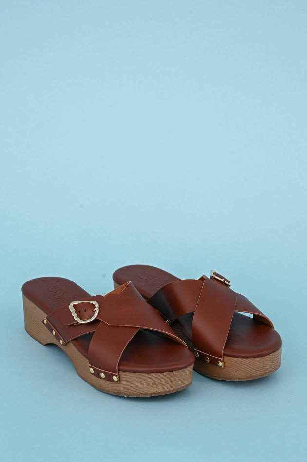 Ancient Greek Sandals Pantolette MARILISA in Braun