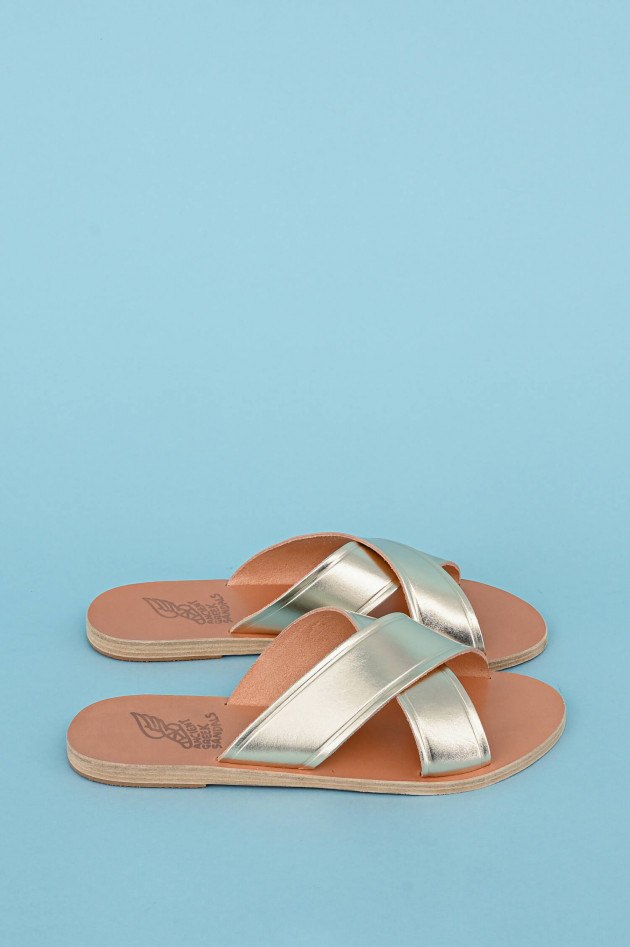 Ancient Greek Sandals Pantolette THAIS in Platinum