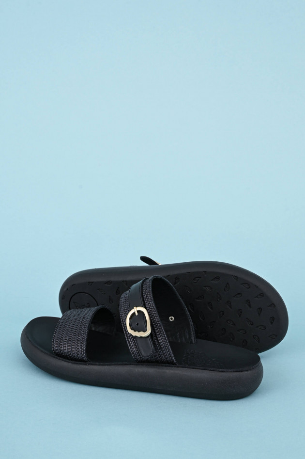 Ancient Greek Sandals Bast-Pantoletten PREVEZA in Schwarz