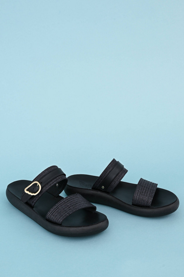 Ancient Greek Sandals Bast-Pantoletten PREVEZA in Schwarz