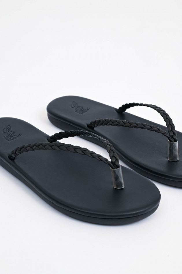 Ancient Greek Sandals Flip Flip PLAGE in Schwarz