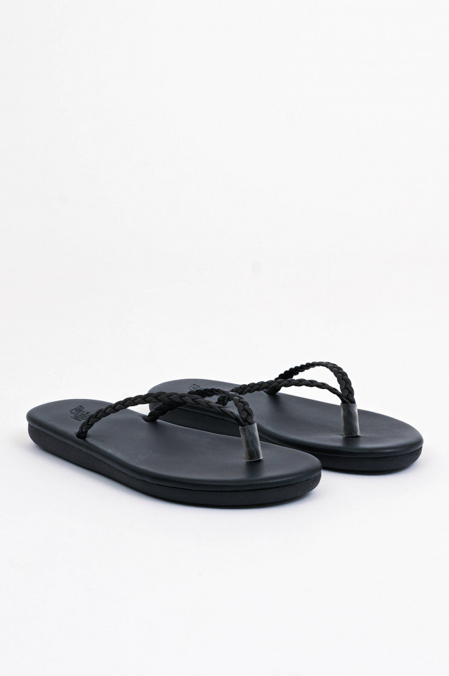 Ancient Greek Sandals Flip Flip PLAGE in Schwarz