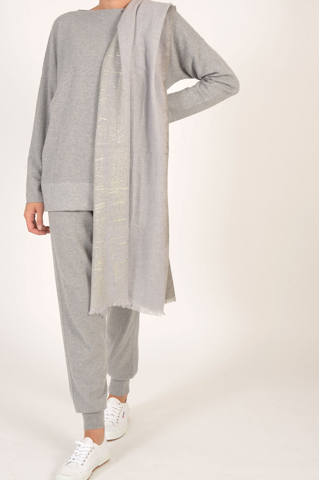 andrea's 1947 Schal aus Cashmere in Grau/Silber