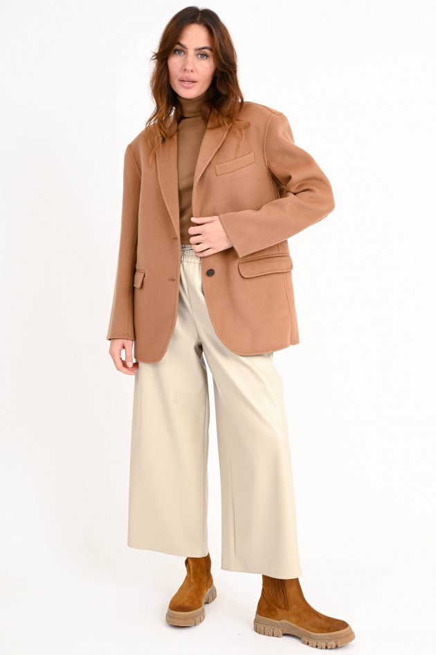 Anine Bing Oversized Blazer QUINN aus Wolle in Camel