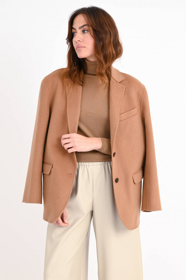 Anine Bing Oversized Blazer QUINN aus Wolle in Camel