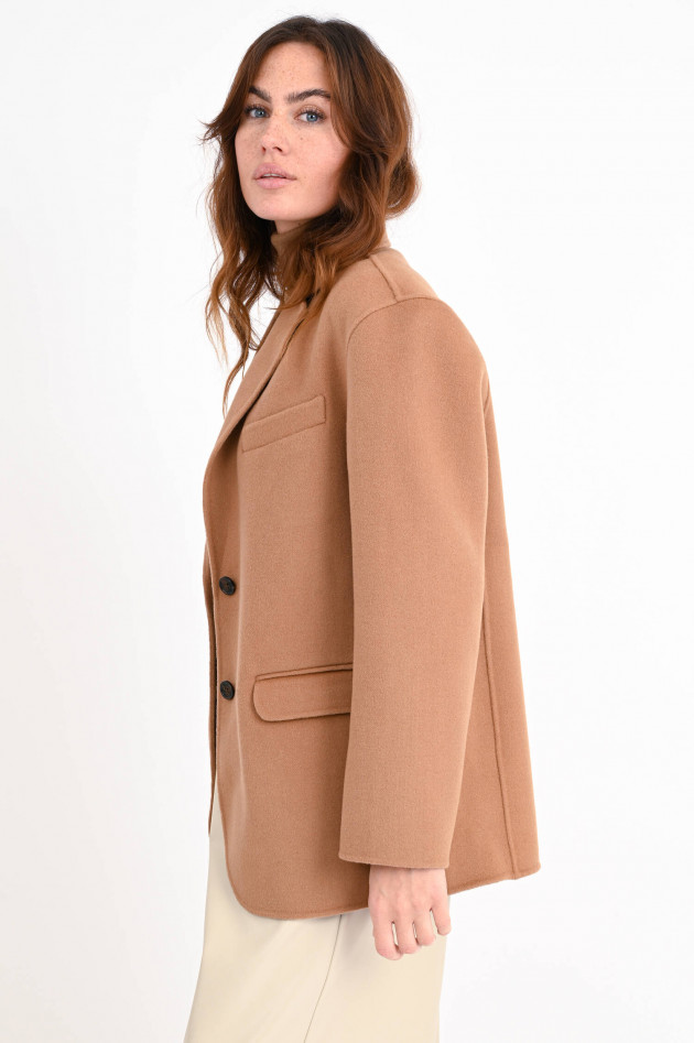 Anine Bing Oversized Blazer QUINN aus Wolle in Camel