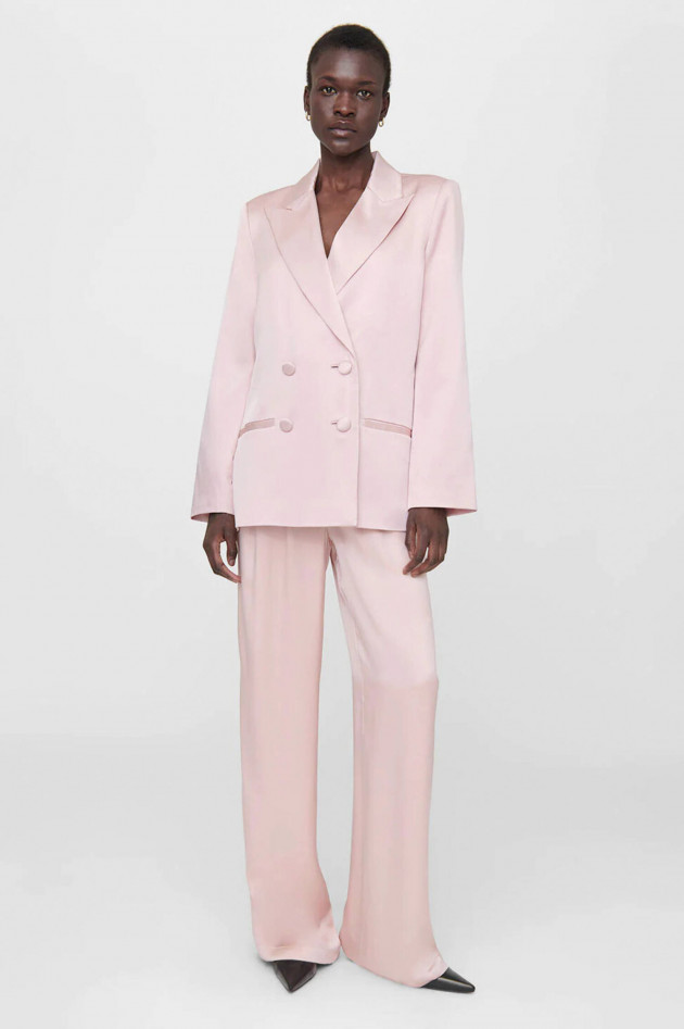 Anine Bing Satin Blazer DONNE in Rosé