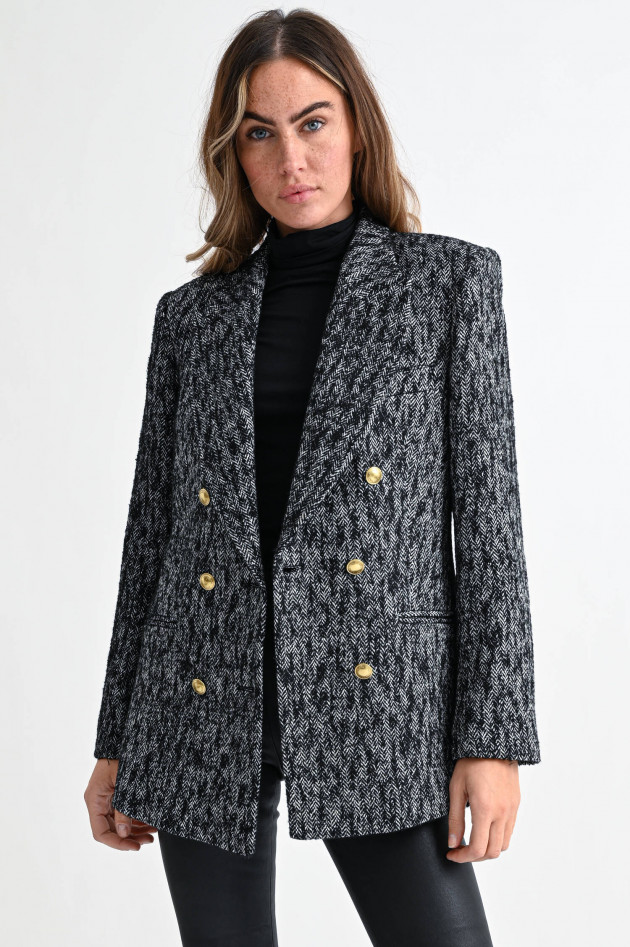 ANINE BING Tweed-Blazer DIONNE in Schwarz/Weiß