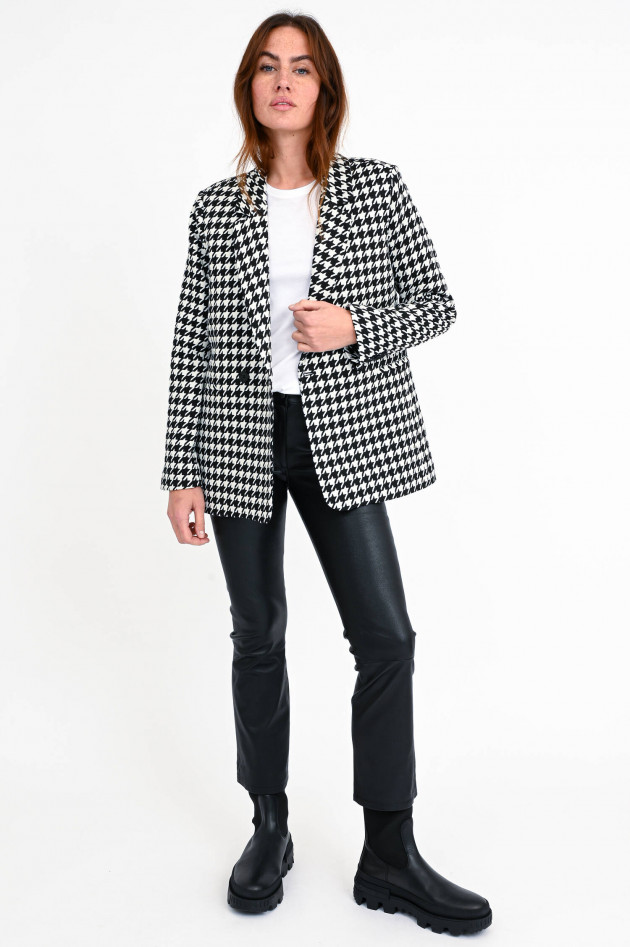 Anine Bing Karierter Blazer MADLEINE in Schwarz/Weiß