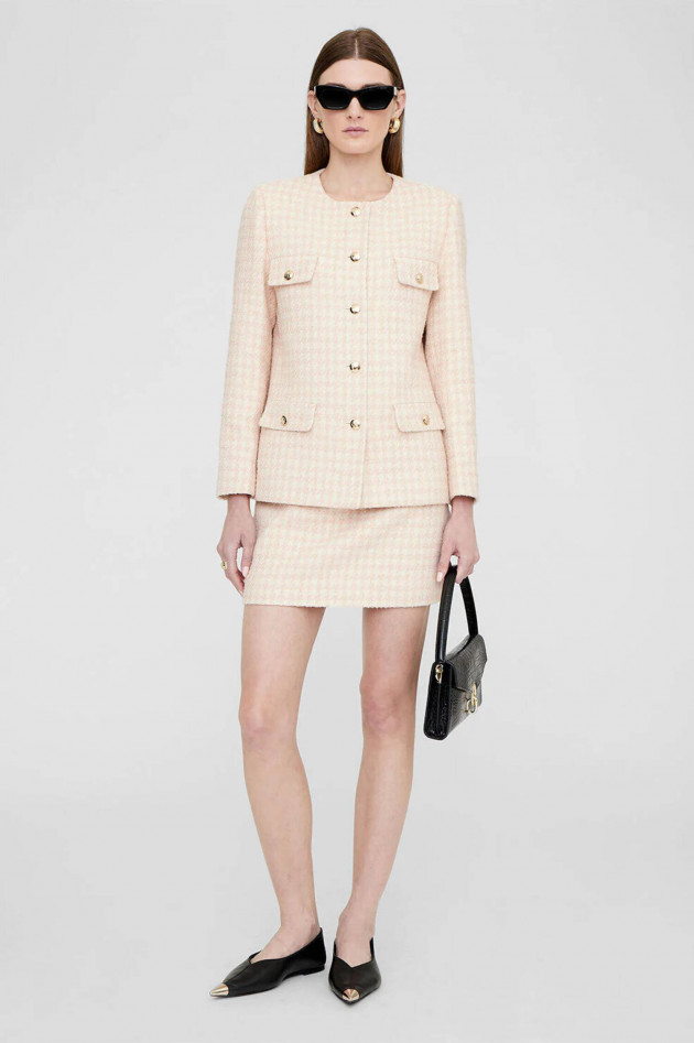 Anine Bing Tweed JANET JACKE in Creme/Pfirsich-Pastell