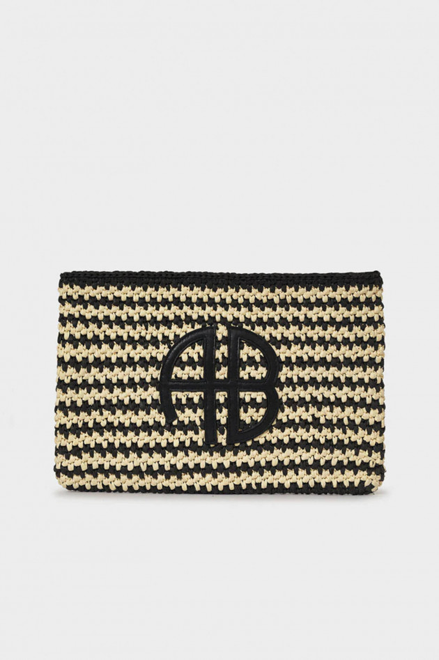 Anine Bing Clutch RIO POUCH in Schwarz/Natur