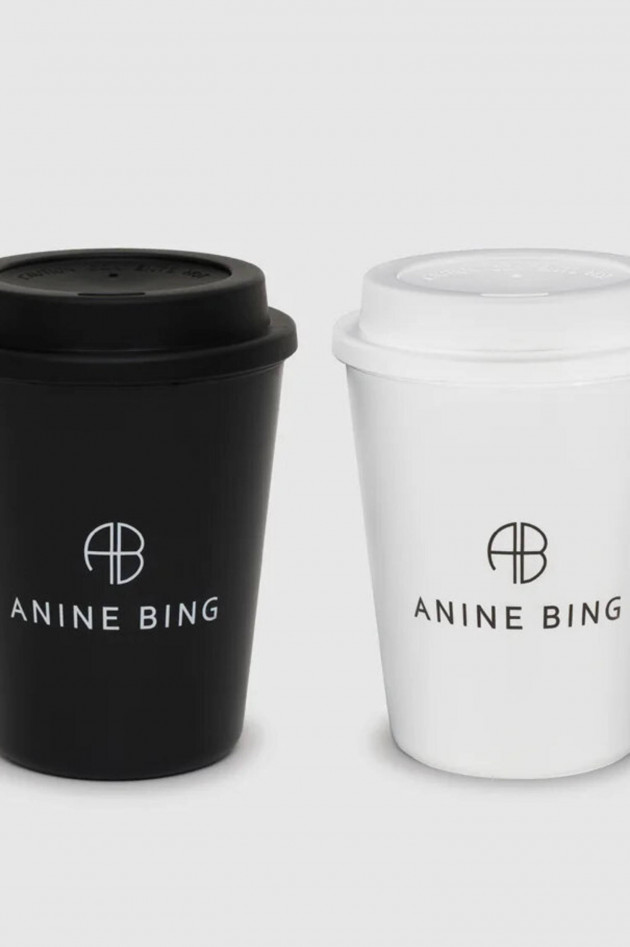 Anine Bing CUP TO GO Set in Weiß und Schwarz