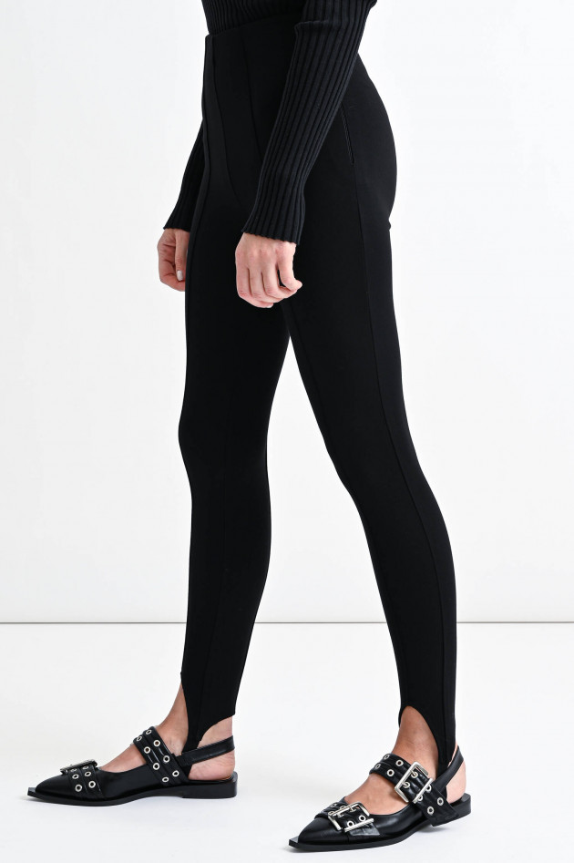 ANINE BING Twill-Legging WEST in Schwarz