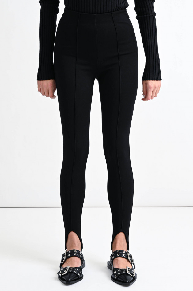 ANINE BING Twill-Legging WEST in Schwarz