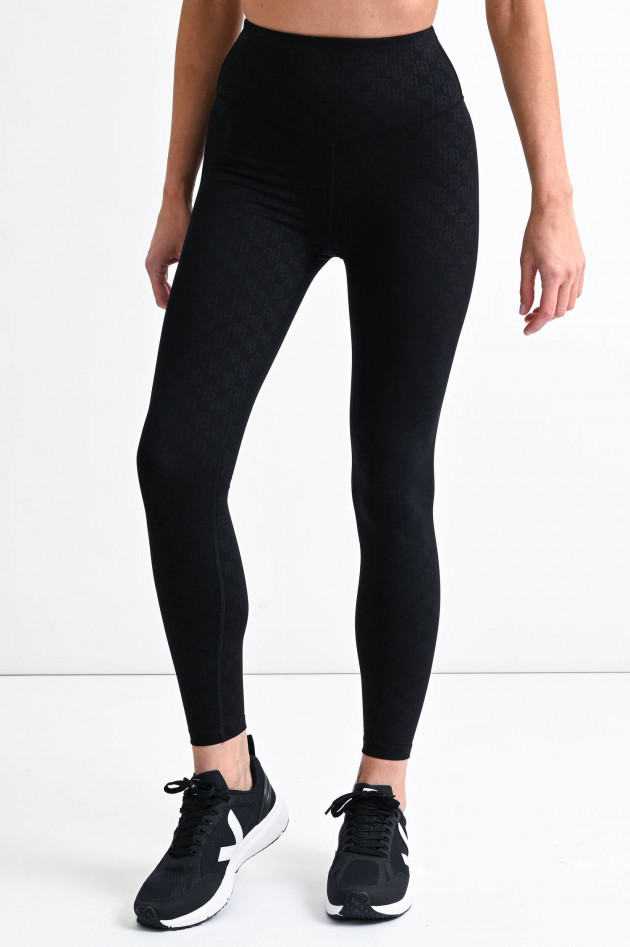 ANINE BING Sport-Legging BLAKE mit Monogramm-Print in Schwarz