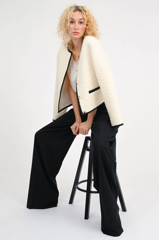 Anine Bing Jacke LOGAN in Ivory/Schwarz