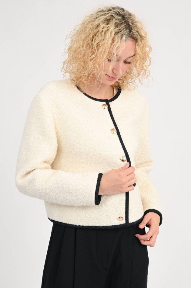 Anine Bing Jacke LOGAN in Ivory/Schwarz