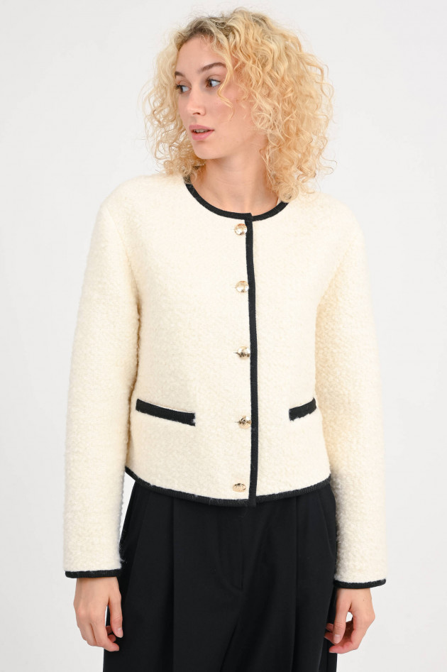 Anine Bing Jacke LOGAN in Ivory/Schwarz