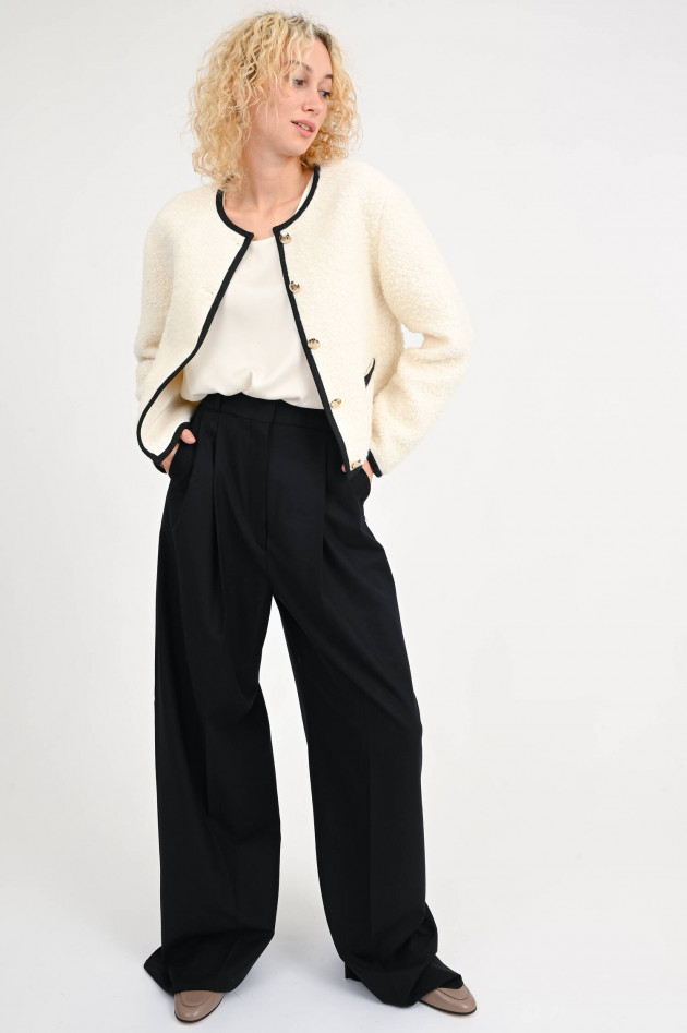Anine Bing Jacke LOGAN in Ivory/Schwarz