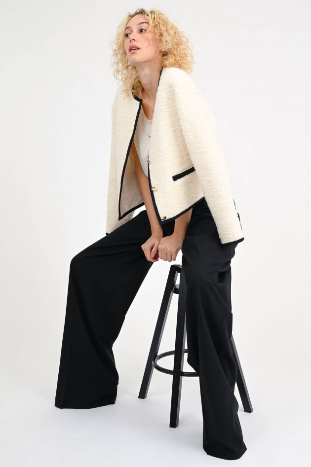 Anine Bing Jacke LOGAN in Ivory/Schwarz