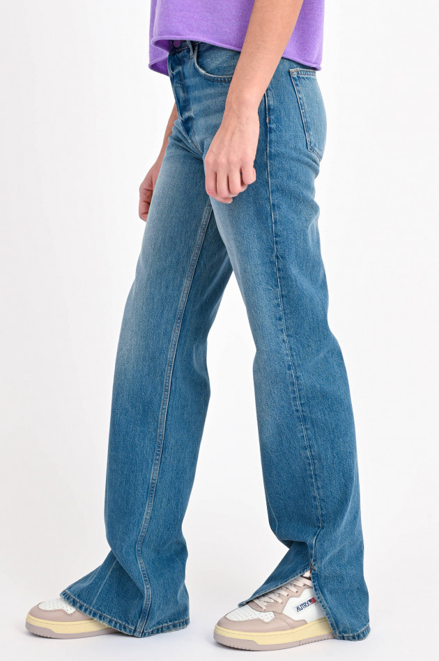 Anine Bing Jeans ROY mit Seitenschlitze in Mittelblau