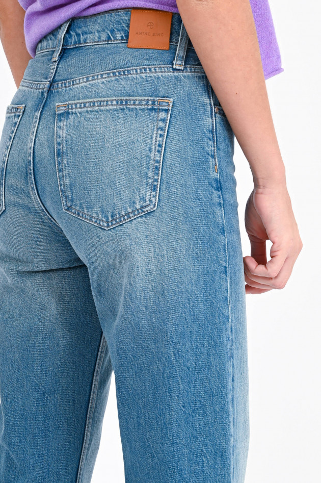 Anine Bing Jeans ROY mit Seitenschlitze in Mittelblau