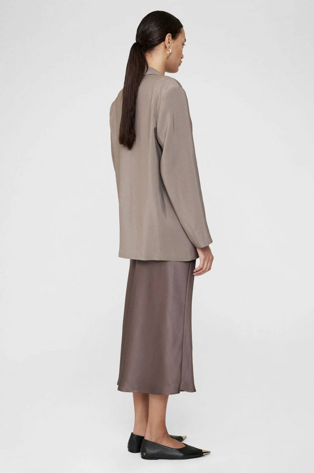 Anine Bing Maxi-Seidenrock BAR in Taupe