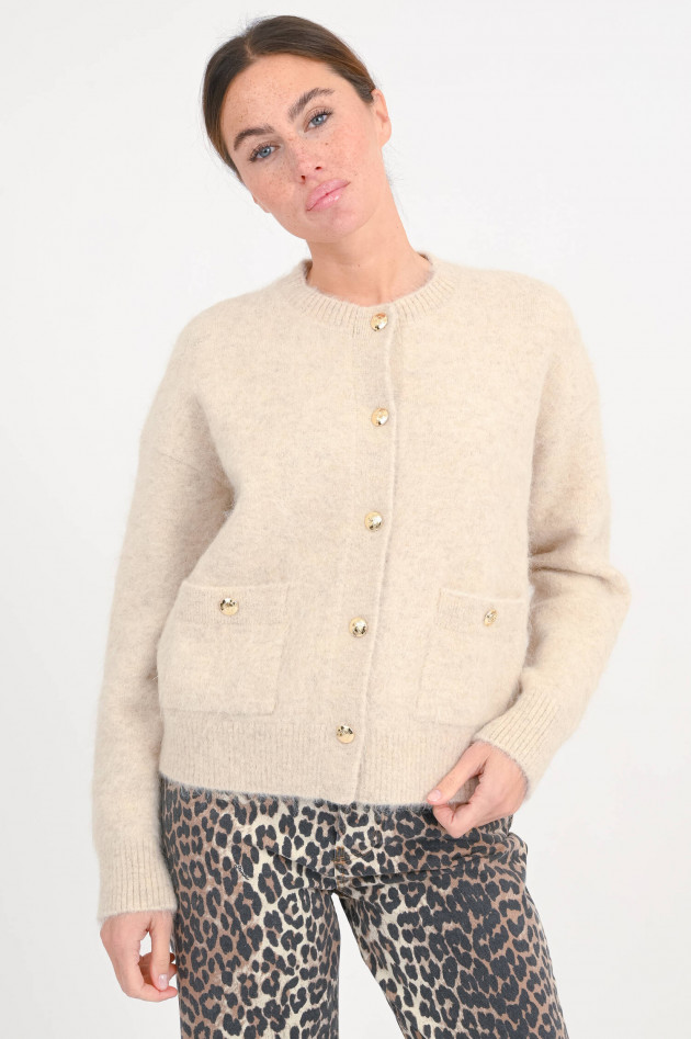 Anine Bing Strickweste aus Alpaka-Mix in Beige