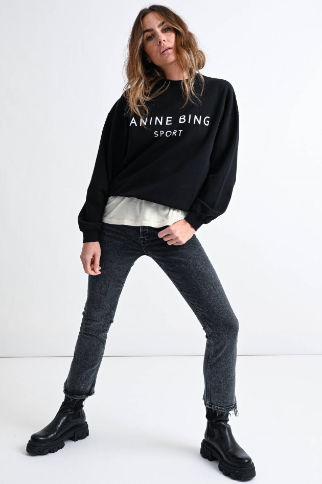 ANINE BING Loose Fit Sweater EVAN in Schwarz