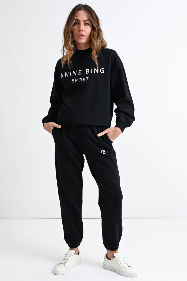 ANINE BING Loose Fit Sweater EVAN in Schwarz