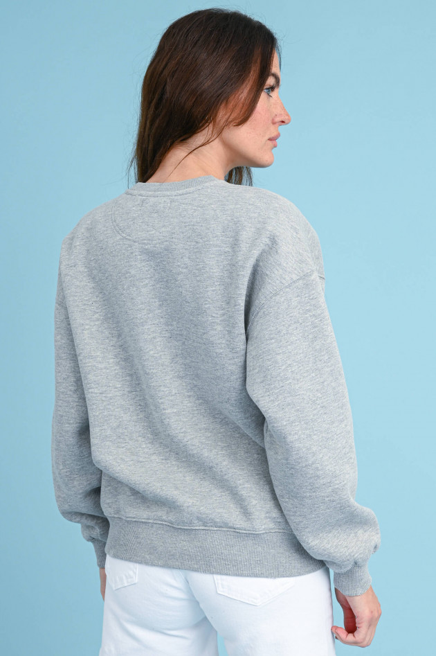 Anine Bing Sweater KENNY mit XL-Frontprint in Hellgrau