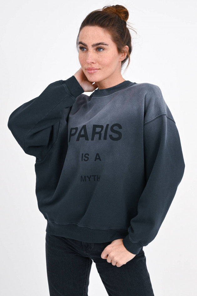 Anine Bing Sweater JACI mit Frontprint in Grau