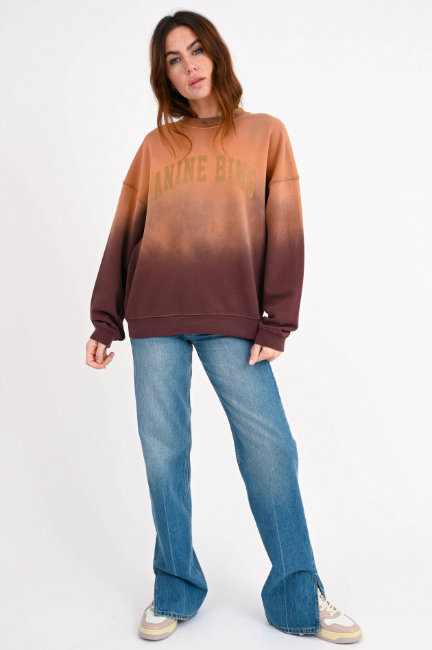 Anine Bing Oversized Sweater HARVEY CREW im Washed-Out Look