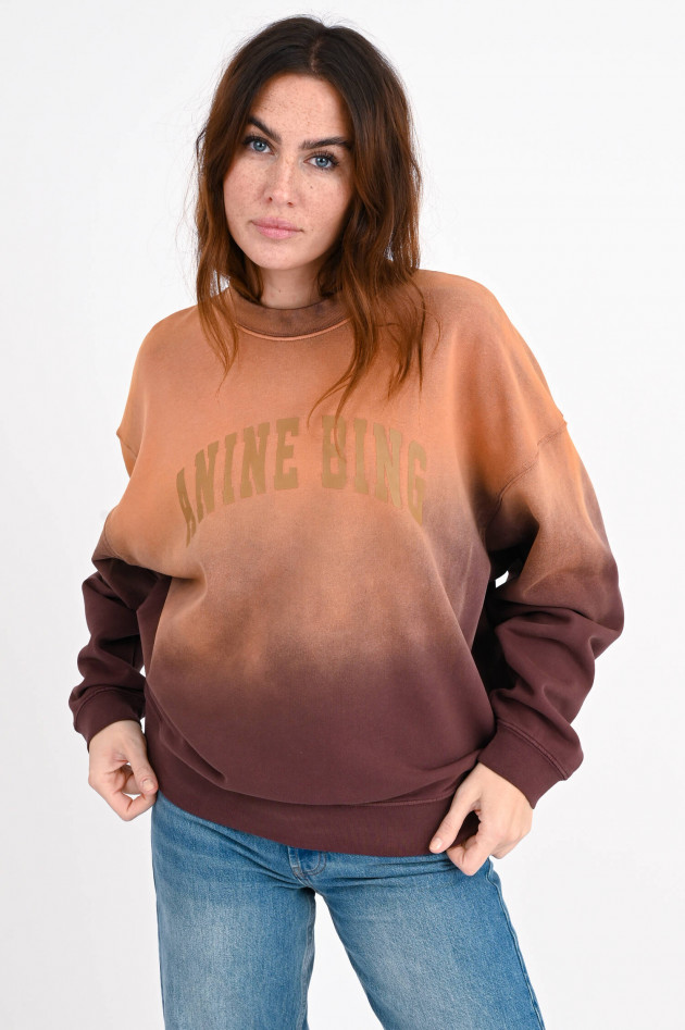 Anine Bing Oversized Sweater HARVEY CREW im Washed-Out Look