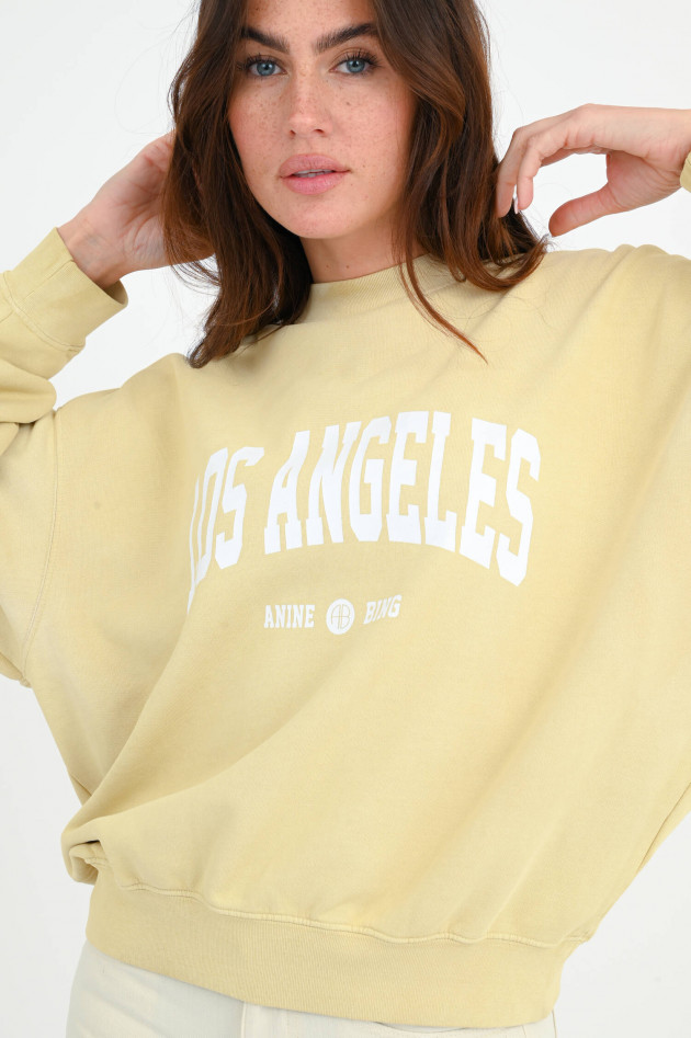 Anine Bing Sweatshirt JACI UNVERSITY LOS ANGELES in Beige
