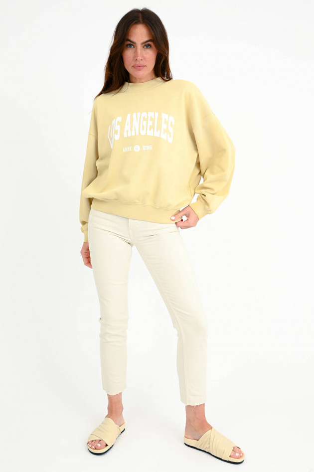 Anine Bing Sweatshirt JACI UNVERSITY LOS ANGELES in Beige