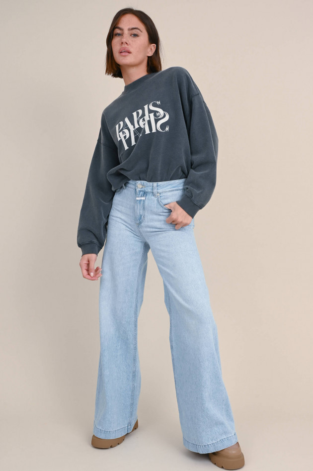 Anine Bing Vintage Sweater JACI mit Paris Print in Anthrazit