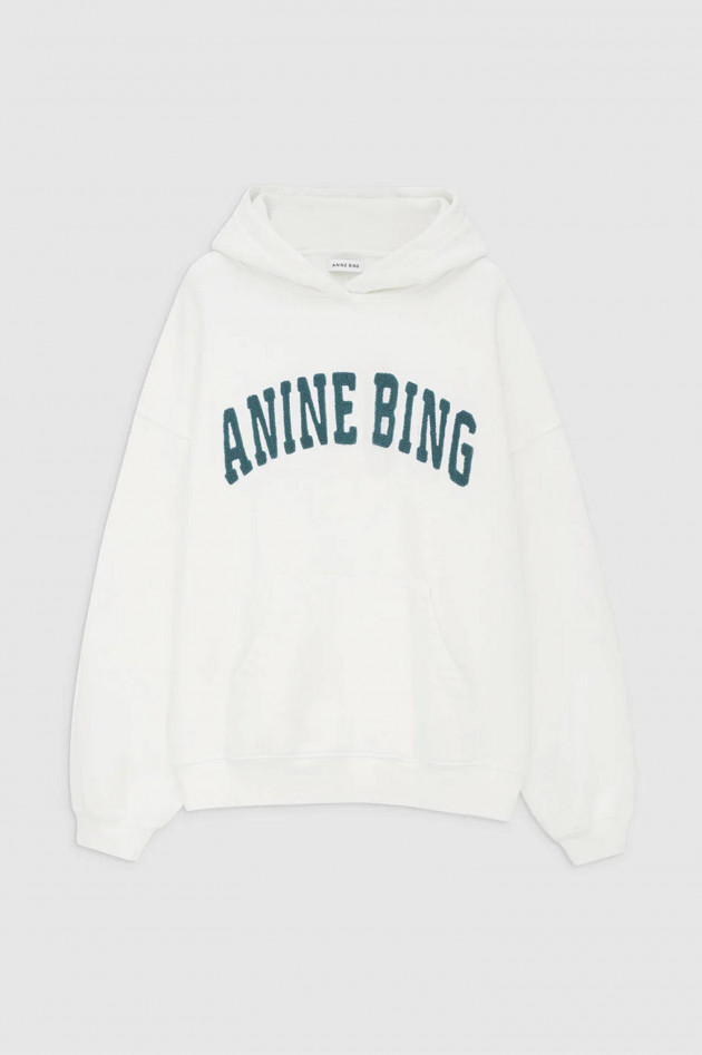 Anine Bing Sweatshirt HARVEY mit Schriftzug in Weiß