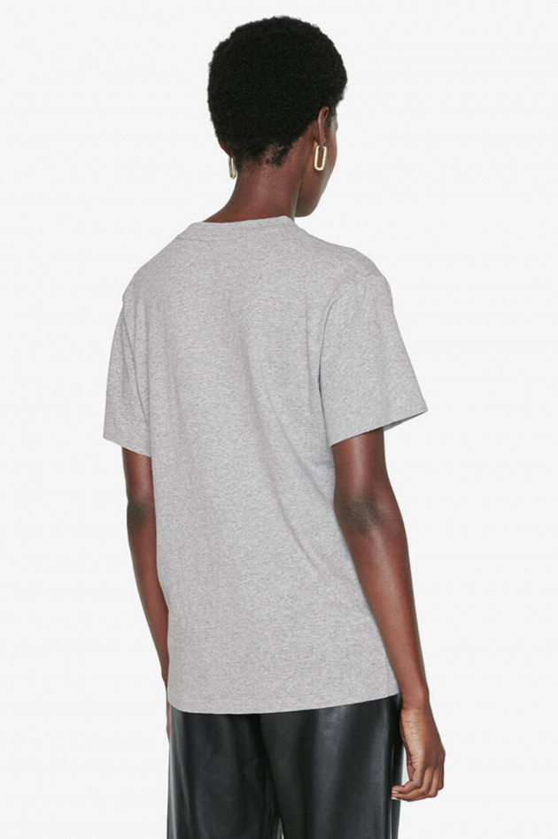 Anine Bing T-Shirt LILI mit NEW YORK Print in Grau meliert