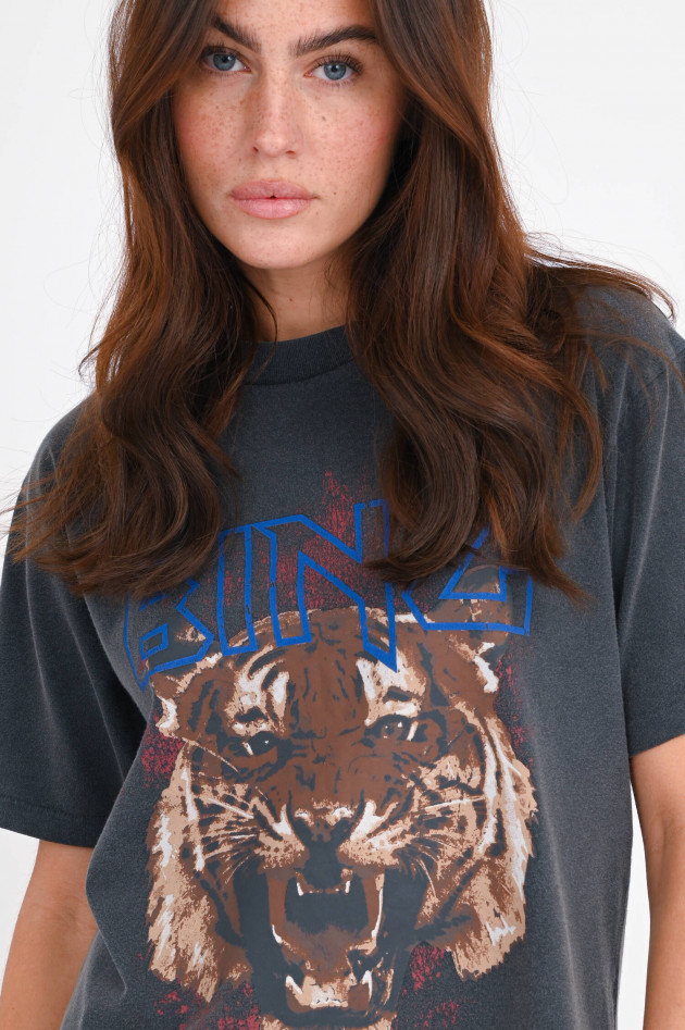 Anine Bing Vintage T-Shirt TIGER TEE in Grauschwarz