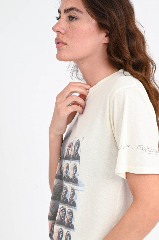Anine Bing T-Shirt HUDSON mit Print in Creme