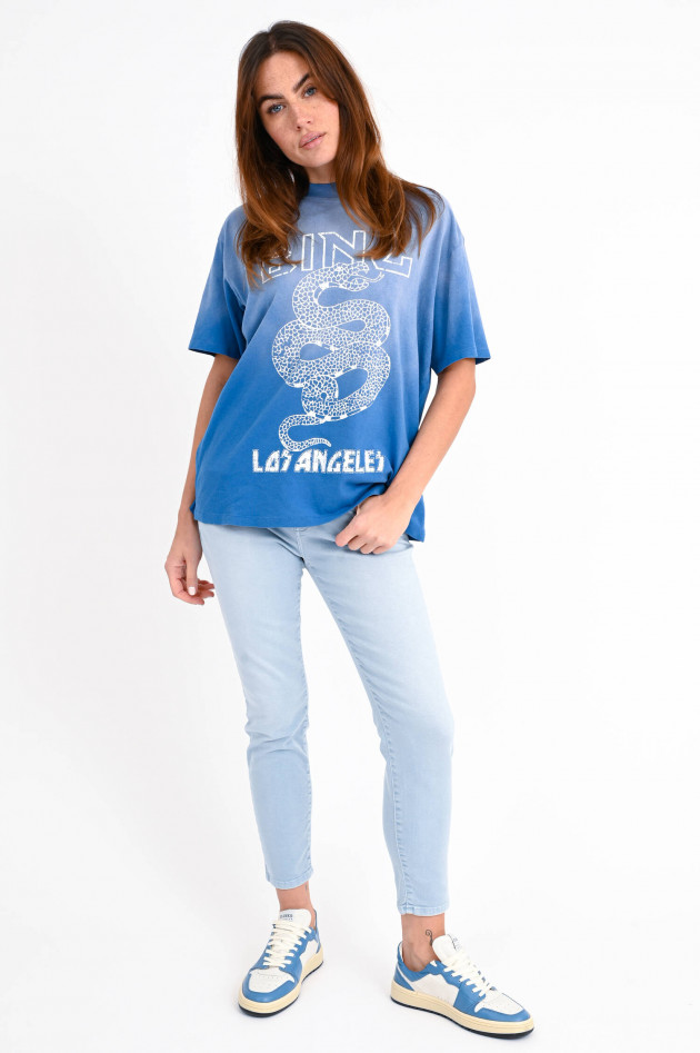 Anine Bing Shirt ASHTON mit Print in Washed Blue