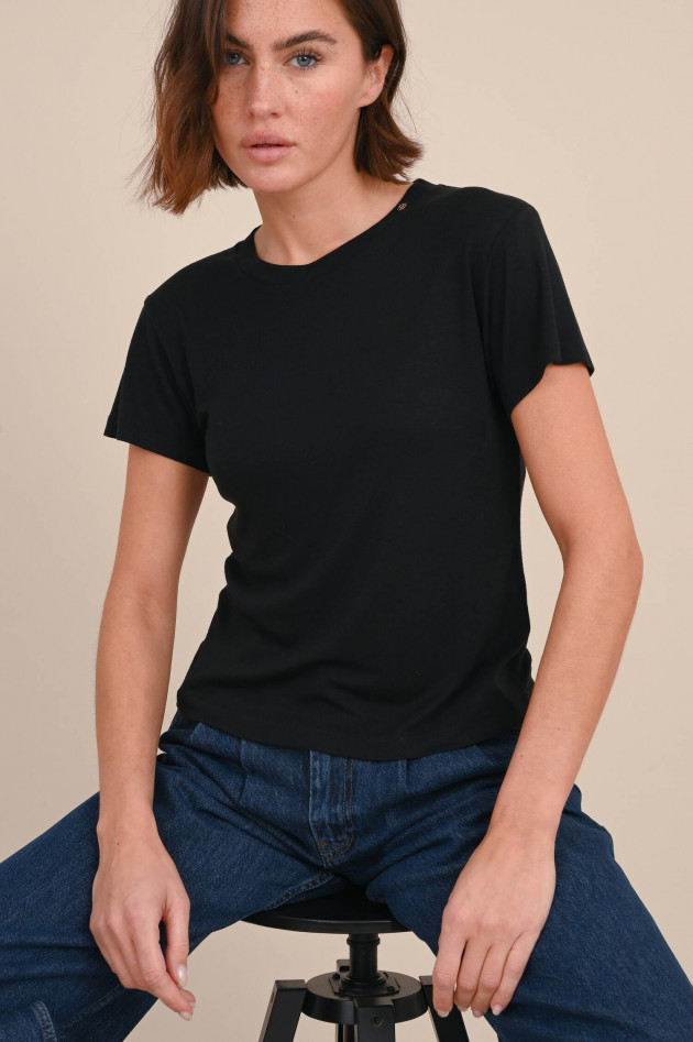 Anine Bing T-Shirt AMANI aus Modalmix in Schwarz